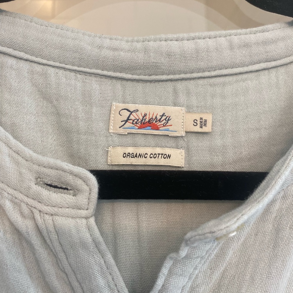Faherty organic cotton shirt. Light blue. - Picture 3 of 4
